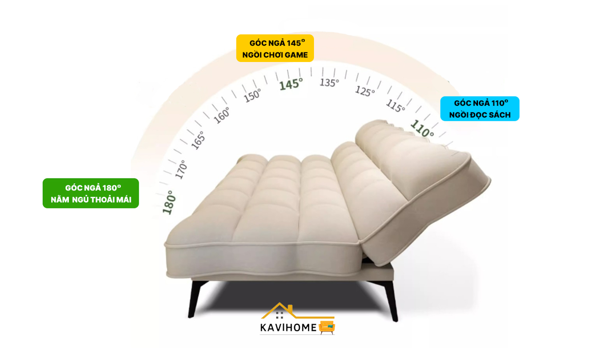 ba chế độ ngả khác nhau của ghế sofa bed