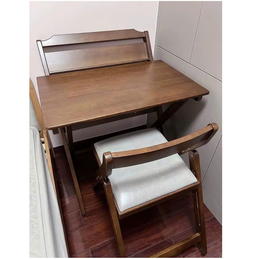 bàn học gấp gọn chất liệu gỗ tự nhiên