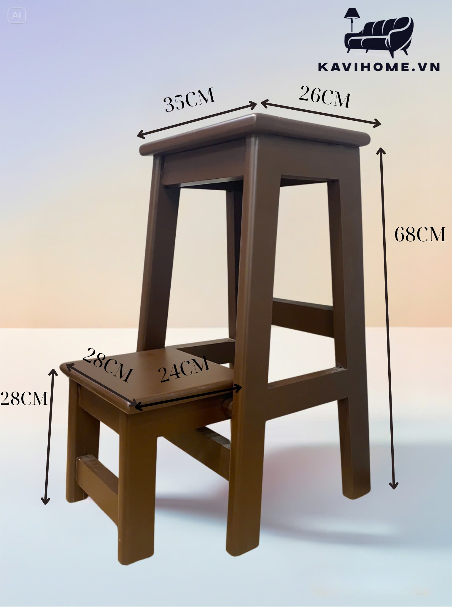 kích thước ghế 2 tầng