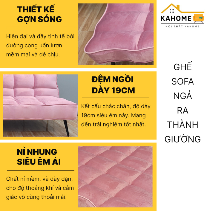 sofa bed với chức năng 3 trong 1 tiện nghi