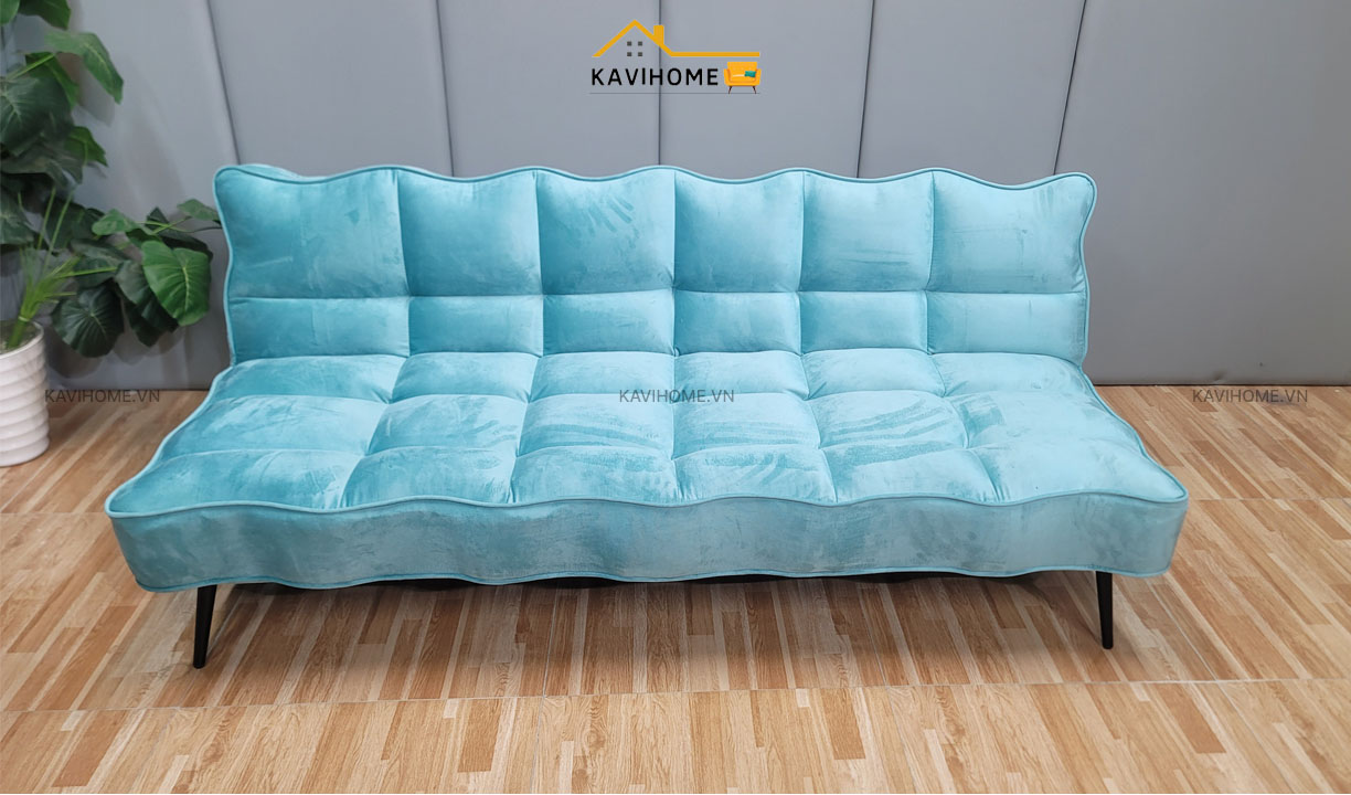 sofa bed xanh lo vien may kich thuoc 1m8