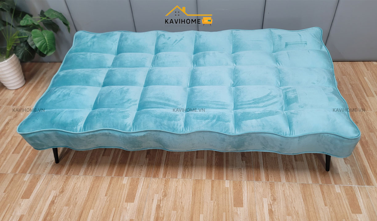 sofa bed xanh ngoc vien may 1m8 mo ra thanh giuong