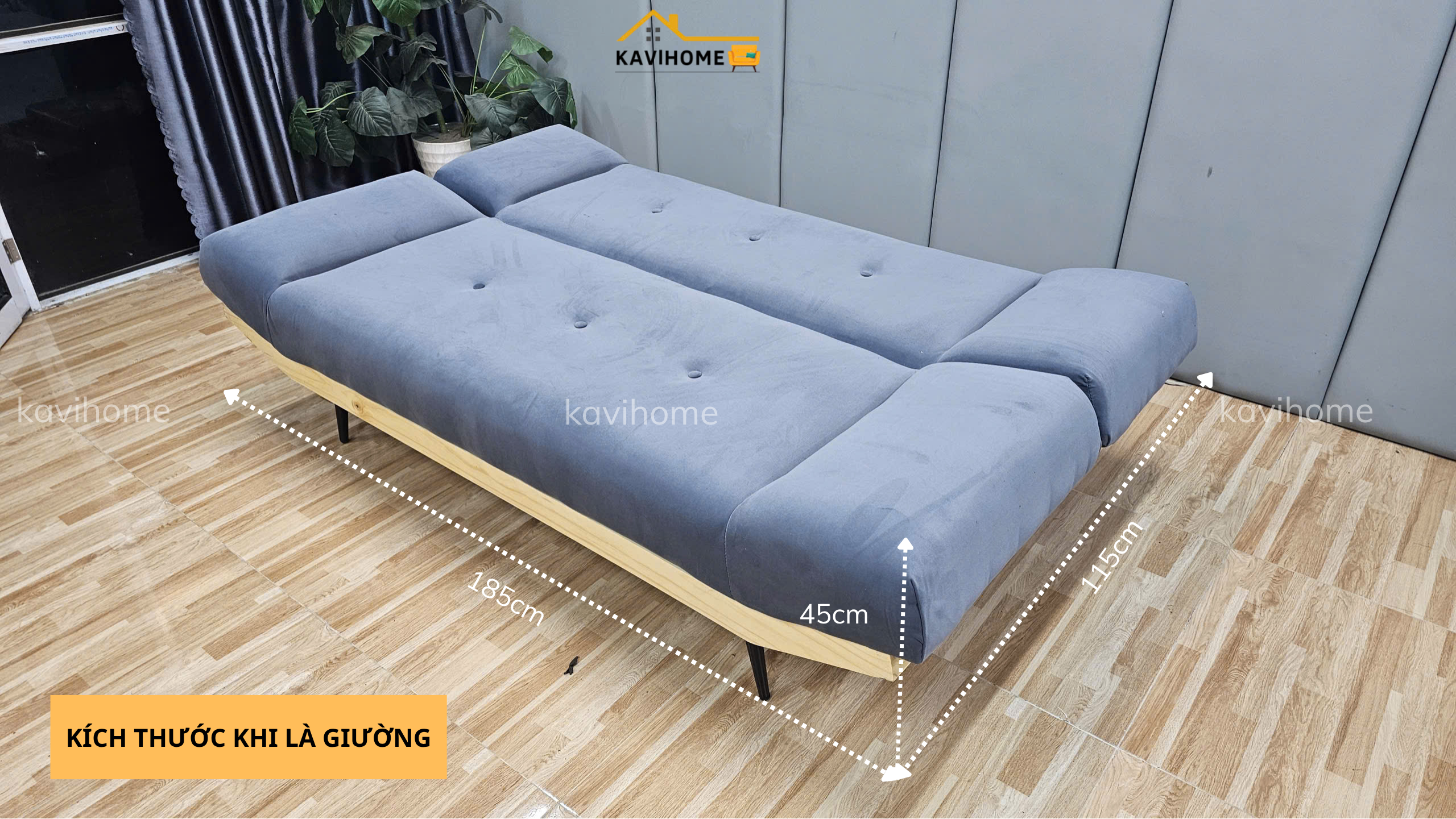sofa bed chân thuyền ngả thành giường êm ái