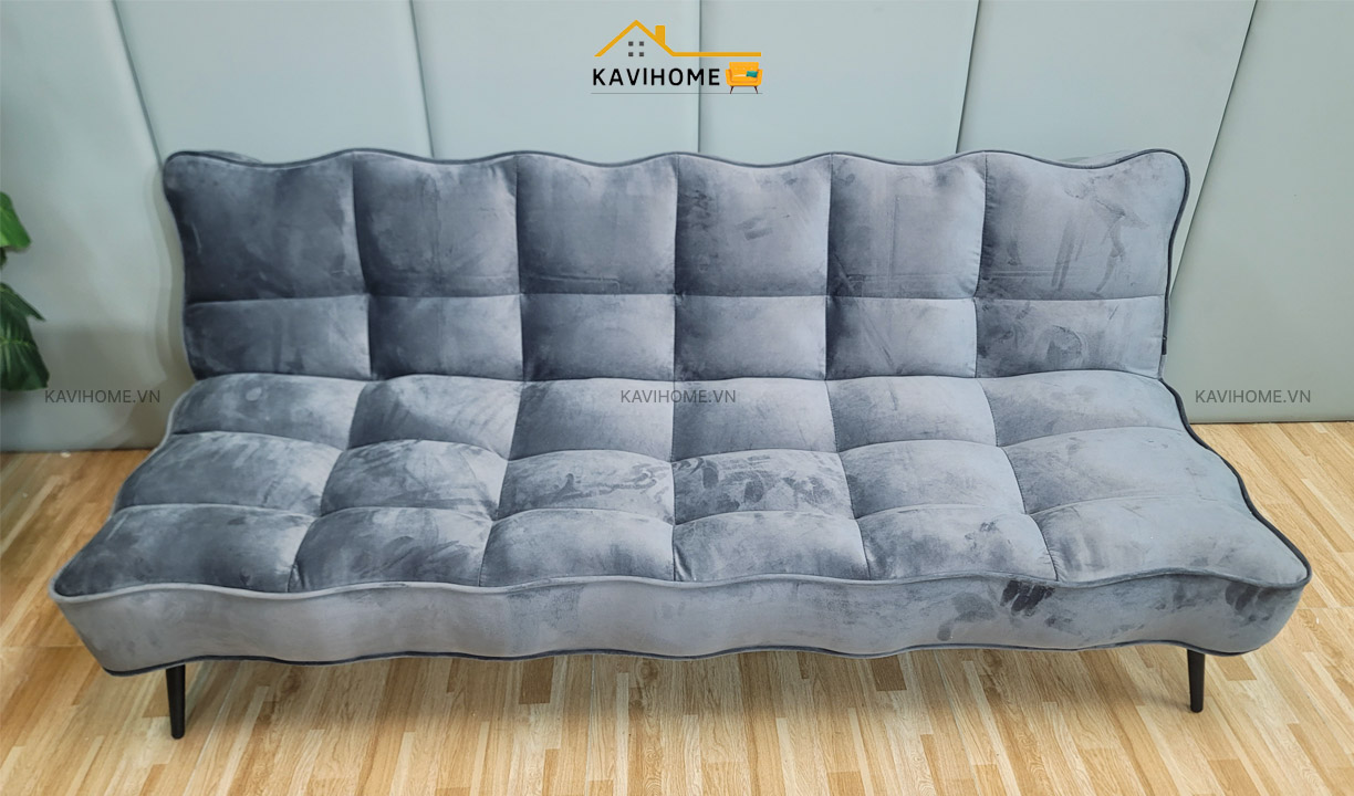 sofa giường màu xám dễ phối màu cùng nội thấdt