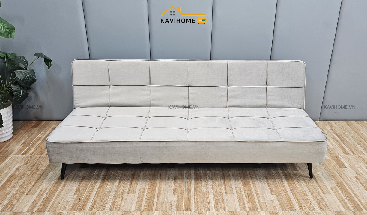 sofa bed vien vuong 1m7 mau be beige